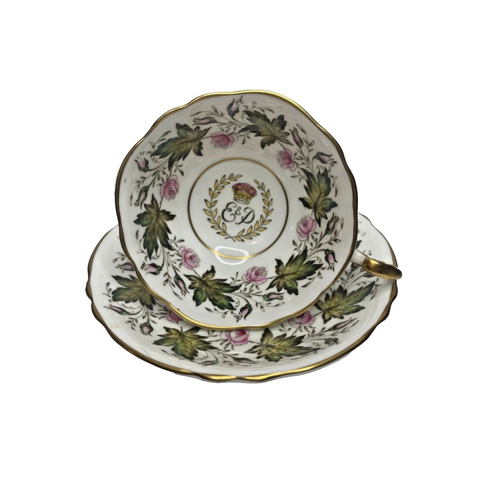 Paragon Commemorative Cup Saucer Canada Princess Elizabeth Duke Edinburgh 1951